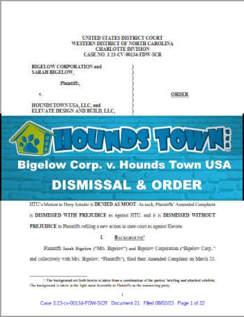 Hounds Town Franchise Lawsuit Order